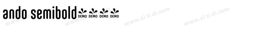 ando semibold字体转换